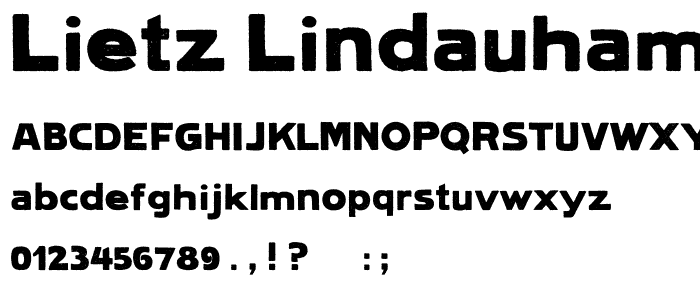 Lietz LindauHamburg font